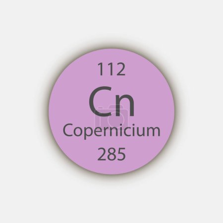 Téléchargez les illustrations : Copernicium symbol. Chemical element of the periodic table. Vector illustration. - en licence libre de droit