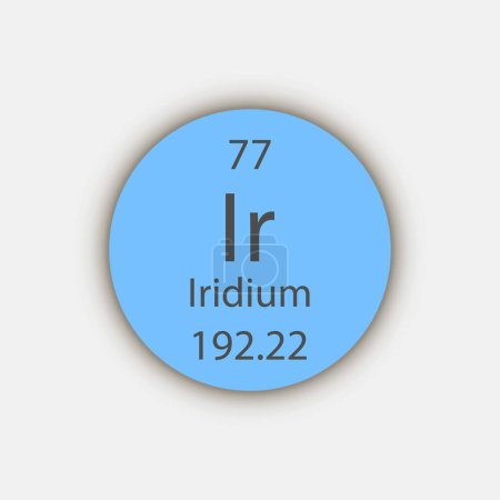 Illustration for Iridium symbol. Chemical element of the periodic table. Vector illustration. - Royalty Free Image