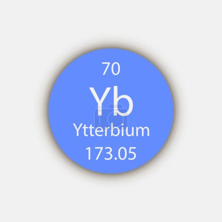 Ilustración de Ytterbium symbol. Chemical element of the periodic table. Vector illustration. - Imagen libre de derechos