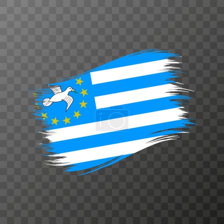 Illustration for Southern Cameroons national flag. Grunge brush stroke. Vector illustration on transparent background. - Royalty Free Image