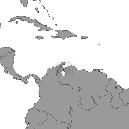 Téléchargez les illustrations : Saint-Christophe-et-Nevis sur la carte du monde. Illustration vectorielle. - en licence libre de droit