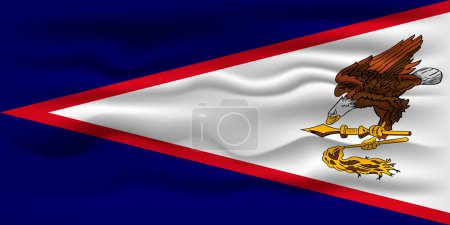 Ilustración de Waving flag of the country American Samoa. Vector illustration. - Imagen libre de derechos