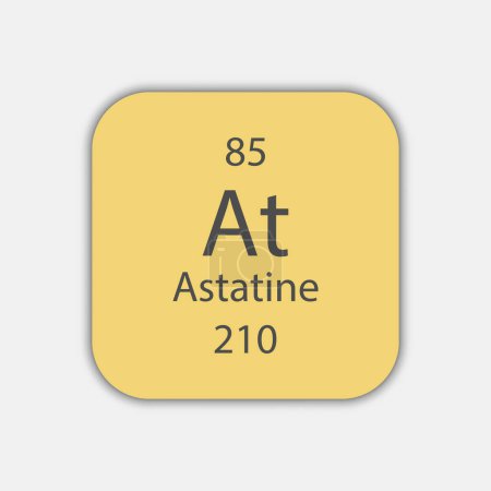 Illustration for Astatine symbol. Chemical element of the periodic table. Vector illustration. - Royalty Free Image