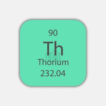 Téléchargez les illustrations : Thorium symbol. Chemical element of the periodic table. Vector illustration. - en licence libre de droit