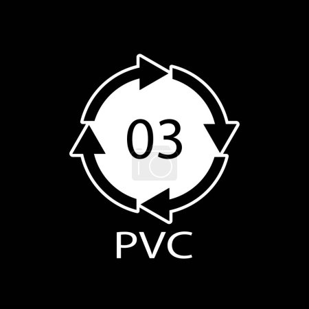 Ilustración de Símbolo de icono de PVC de polietileno 03 de alta densidad - Imagen libre de derechos
