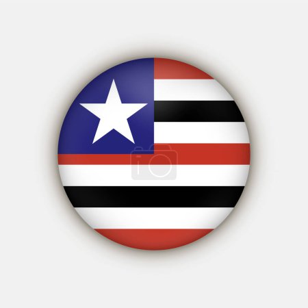 Ilustración de Bandera Maranhao, estado de Brasil. Ilustración vectorial. - Imagen libre de derechos