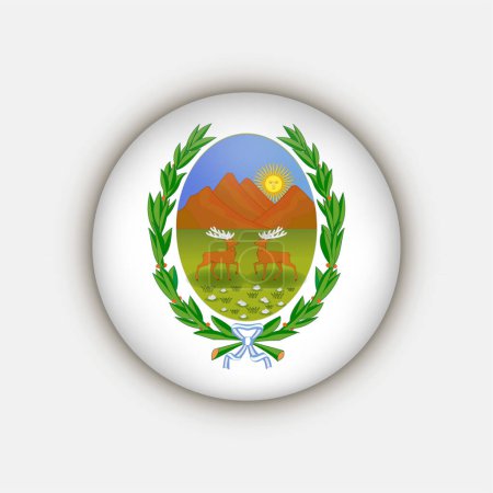 Ilustración de Bandera de San Luis. Provincias de Argentina. Ilustración vectorial. - Imagen libre de derechos
