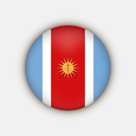 Illustration for Santiago del Estero Flag. Argentina Provinces. Vector Illustration. - Royalty Free Image