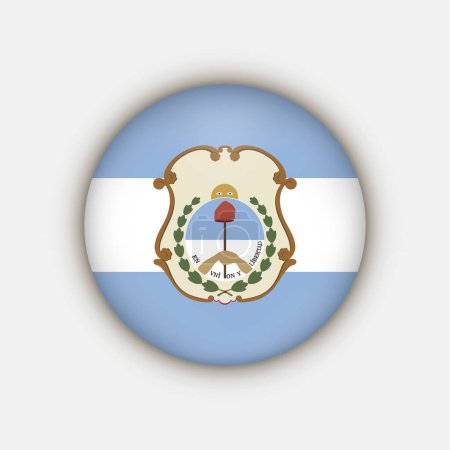 Illustration for San Juan Flag. Argentina Provinces. Vector Illustration. - Royalty Free Image