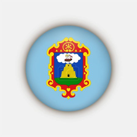 Illustration for Department of Ayacucho Flag. Peru. Vector Illustration. - Royalty Free Image