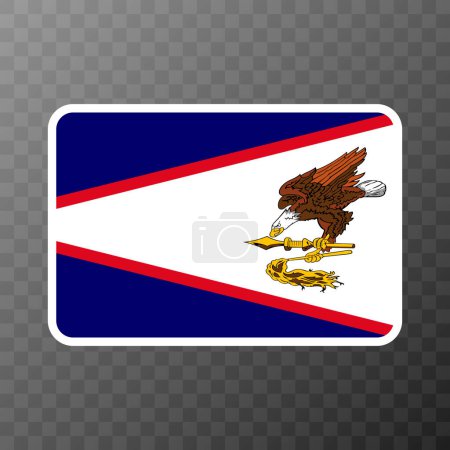 Ilustración de American Samoa flag, official colors and proportion. Vector illustration. - Imagen libre de derechos