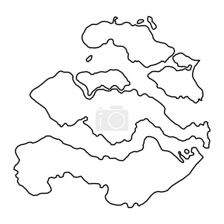 Province néerlandaise de Zélande. Illustration vectorielle.
