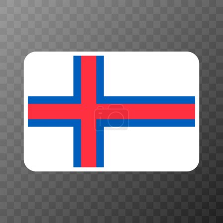 Ilustración de Bandera de las Islas Feroe, colores oficiales y proporción. Ilustración vectorial. - Imagen libre de derechos
