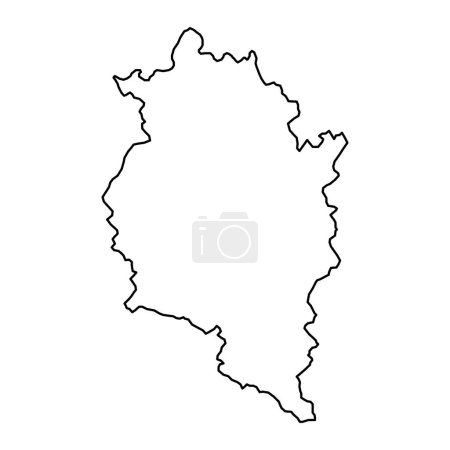 Illustration for Vorarlberg state map of Austria. Vector illustration. - Royalty Free Image