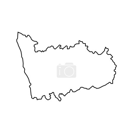 Téléchargez les illustrations : Carte de Porto, district du Portugal. Illustration vectorielle. - en licence libre de droit