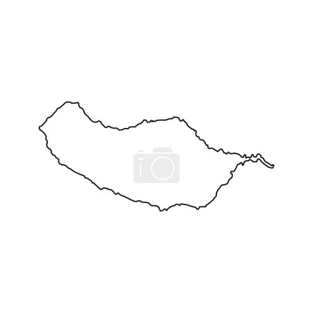 Ilustración de Región Autónoma de Madeira mapa, Distrito de Portugal. Ilustración vectorial. - Imagen libre de derechos