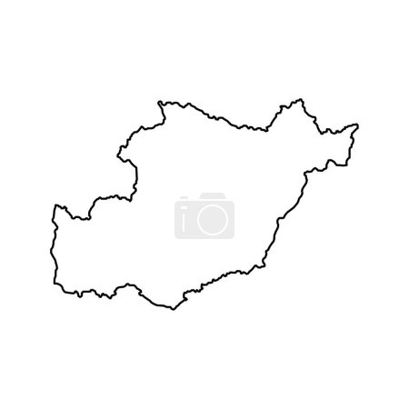Téléchargez les illustrations : Carte de Beja, district du Portugal. Illustration vectorielle. - en licence libre de droit