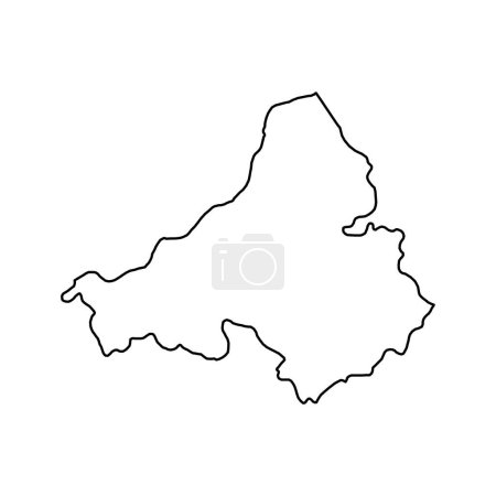 Illustration for Trencin map, region of Slovakia. Vector illustration. - Royalty Free Image