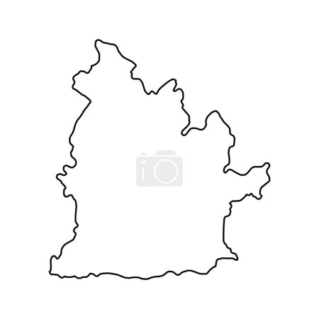 Téléchargez les illustrations : Carte de Nitra, région de Slovaquie. Illustration vectorielle. - en licence libre de droit
