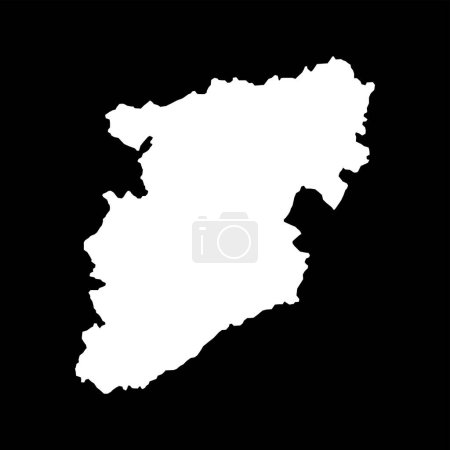 Ilustración de Mapa de Viseu, Distrito de Portugal. Ilustración vectorial. - Imagen libre de derechos