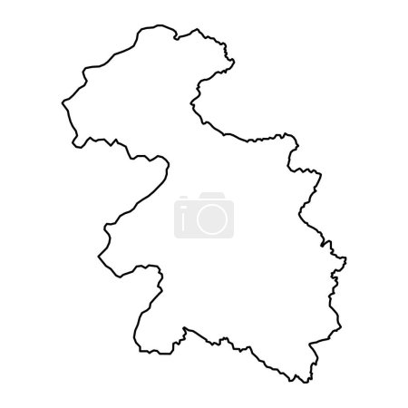 Illustration for Gorizia map, region of Slovenia. Vector illustration. - Royalty Free Image
