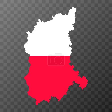 Téléchargez les illustrations : Carte de la voïvodie de Lubusz, province de Pologne. Illustration vectorielle. - en licence libre de droit