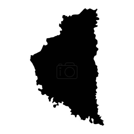 Ilustración de Mapa del oblast de Ternopil, provincia de Ucrania. Ilustración vectorial. - Imagen libre de derechos