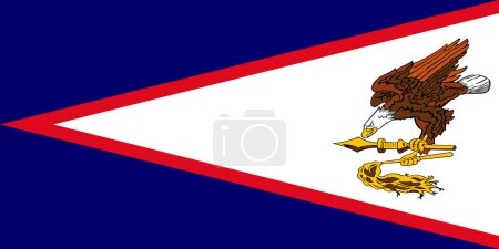 Ilustración de American Samoa flag, official colors and proportion. Vector illustration. - Imagen libre de derechos