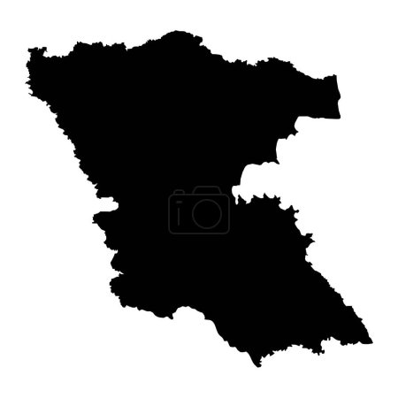 Illustration for Burgas Province map, province of Bulgaria. Vector illustration. - Royalty Free Image