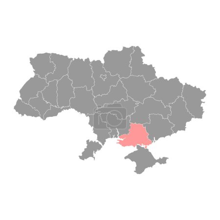 Illustration for Kherson oblast map, province of Ukraine. Vector illustration. - Royalty Free Image