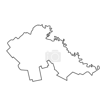 Téléchargez les illustrations : Carte du district de Stefan Voda, province de Moldavie. Illustration vectorielle. - en licence libre de droit