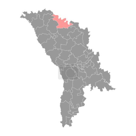 Ilustración de Soroca Mapa del distrito, provincia de Moldavia. Ilustración vectorial. - Imagen libre de derechos