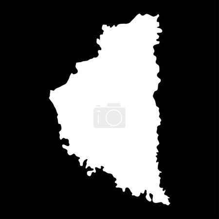 Ilustración de Mapa del oblast de Ternopil, provincia de Ucrania. Ilustración vectorial. - Imagen libre de derechos