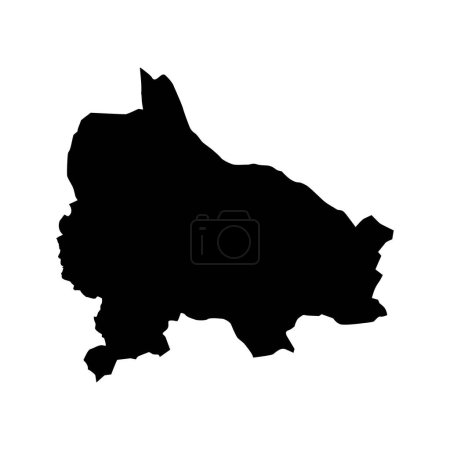 Illustration for Niksic Municipality map, administrative subdivision of Montenegro. Vector illustration. - Royalty Free Image