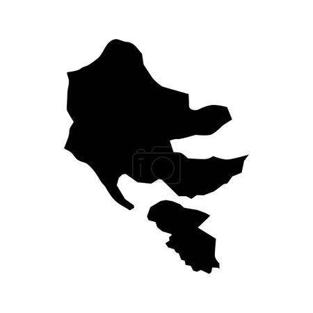 Illustration for Herceg Novi municipality map, administrative subdivision of Montenegro. Vector illustration. - Royalty Free Image