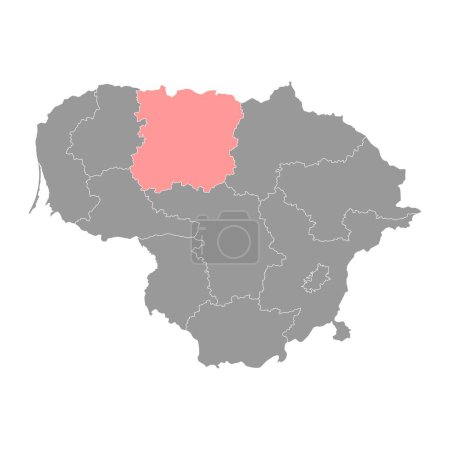 Téléchargez les illustrations : Carte du comté de Siauliai, division administrative de la Lituanie. Illustration vectorielle. - en licence libre de droit