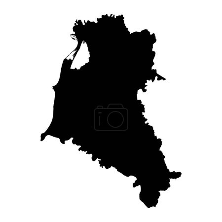 Illustration for Fier county map, administrative subdivisions of Albania. Vector illustration. - Royalty Free Image