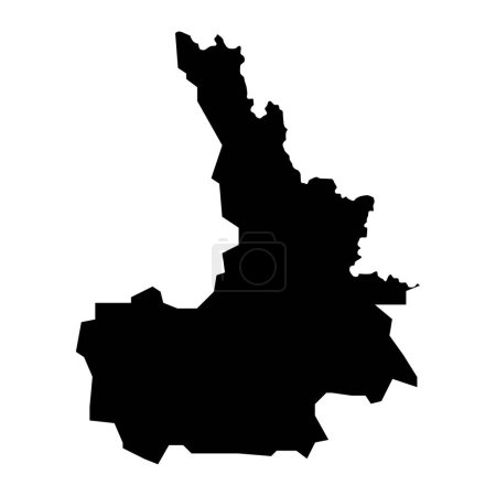 Téléchargez les illustrations : Carte du district de Pristina, districts du Kosovo. Illustration vectorielle. - en licence libre de droit