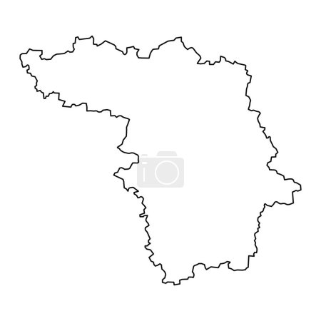 Ilustración de Mapa del condado de Kaunas, división administrativa de Lituania. Ilustración vectorial. - Imagen libre de derechos