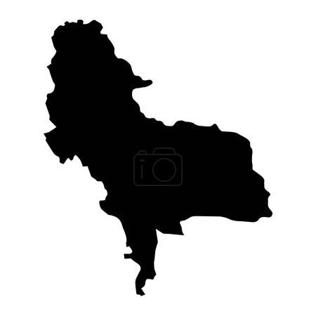 Ilustración de Una Sana mapa del cantón, distrito administrativo de Federación de Bosnia y Herzegovina. Ilustración vectorial. - Imagen libre de derechos