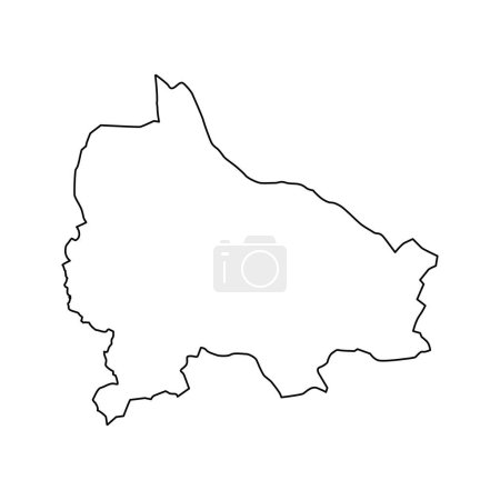 Illustration for Niksic Municipality map, administrative subdivision of Montenegro. Vector illustration. - Royalty Free Image