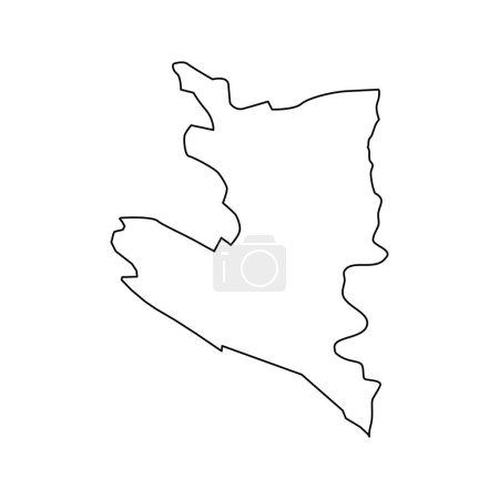 Illustration for Ulcinj municipality map, administrative subdivision of Montenegro. Vector illustration. - Royalty Free Image
