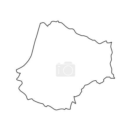 Illustration for Rozaje Municipality map, administrative subdivision of Montenegro. Vector illustration. - Royalty Free Image