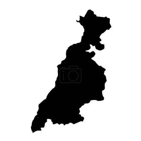 Illustration for South Ayrshire map, council area of Scotland. Vector illustration. - Royalty Free Image