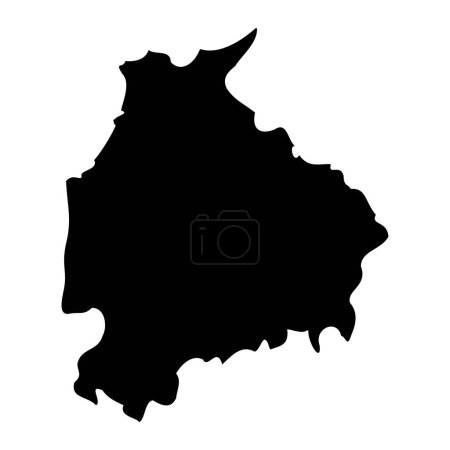 Illustration for Lancashire map, ceremonial county of England. Vector illustration. - Royalty Free Image