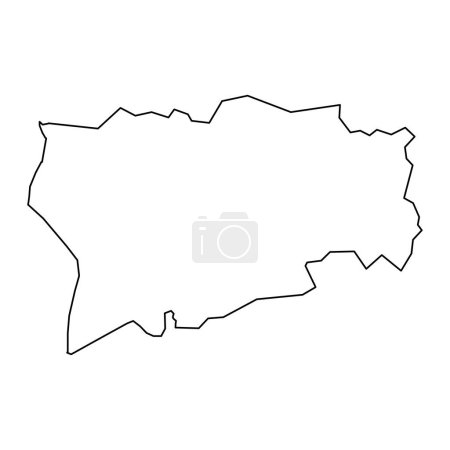 Vektor für Karte von Antrim und Newtownabbey, Verwaltungsbezirk von Nordirland. Vektorillustration. - Lizenzfreies Bild