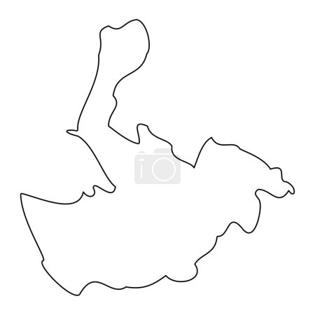 Ilustración de Mapa de Merseyside, condado ceremonial de Inglaterra. Ilustración vectorial. - Imagen libre de derechos