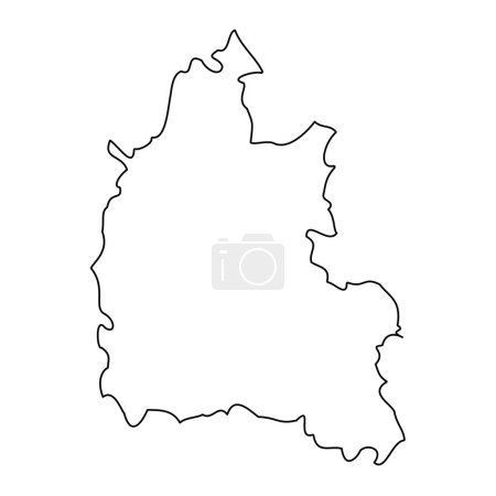 Illustration for Oxfordshire map, ceremonial county of England. Vector illustration. - Royalty Free Image