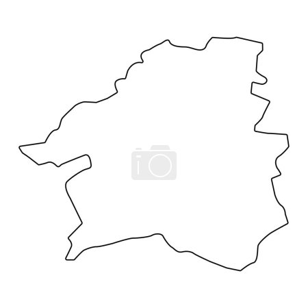 Illustration for West Lothian map, council area of Scotland. Vector illustration. - Royalty Free Image