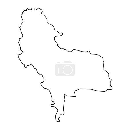 Téléchargez les illustrations : Carte du canton de Una Sana, district administratif de la Fédération de Bosnie-Herzégovine. Illustration vectorielle. - en licence libre de droit